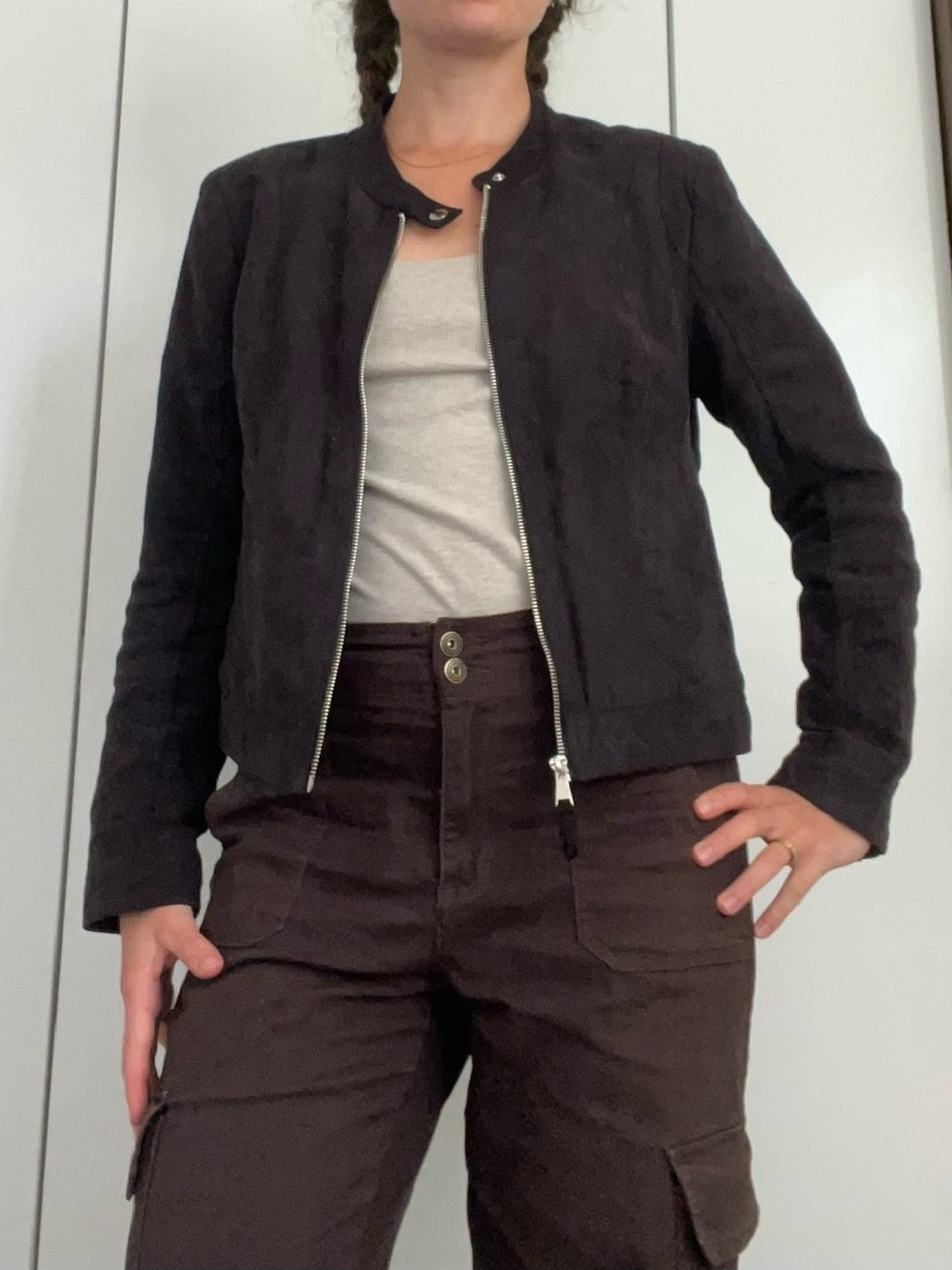 Amisu Black Suede Jacket